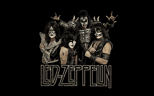 Led Zeppelin Kiss T-Shirt